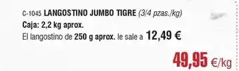 Abordo Jumbo - langostino tigre oferta