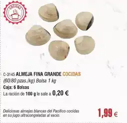 Abordo Almeja fina grande cocidas oferta