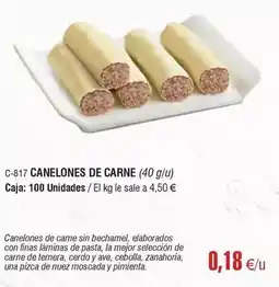 Abordo Canelones de carne oferta