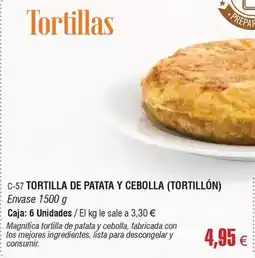 Abordo Lista - tortilla de patata y cebolla oferta