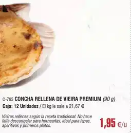Abordo Premium - concha rellena de vieira oferta
