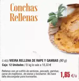 Abordo Vieira rellena de rape y gambas oferta