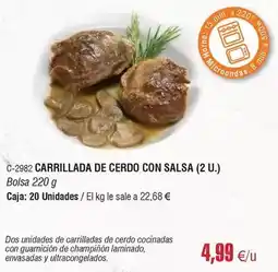 Abordo Carrillada de cerdo con salsa oferta