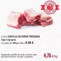 Abordo Ideal - costilla de cerdo troceada oferta