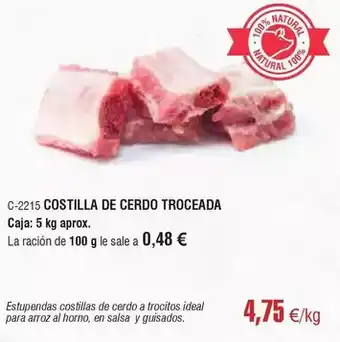 Abordo Ideal - costilla de cerdo troceada oferta
