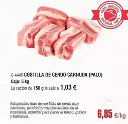 Abordo Costilla de cerdo carnuda oferta