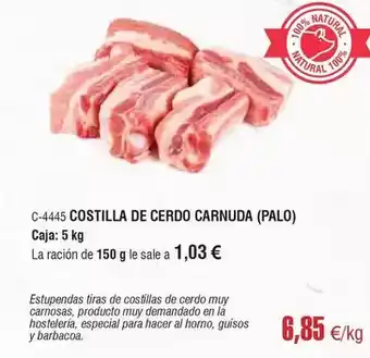 Abordo Costilla de cerdo carnuda oferta