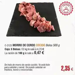 Abordo Morro de cerdo cocido oferta