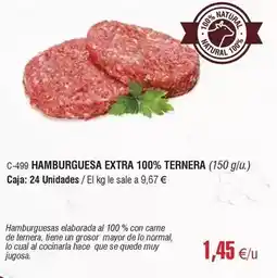 Abordo Hamburguesa extra 100% ternera oferta