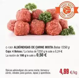 Abordo Mixta - albóndigas de carne oferta