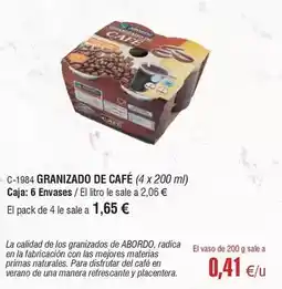 Abordo Abordo - granizado de cafe oferta