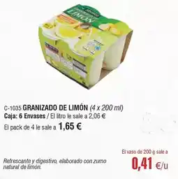 Abordo Granizado de limón oferta
