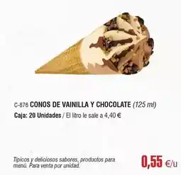 Abordo Conos de vainilla y chocolate oferta