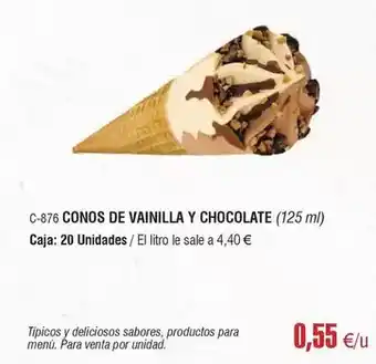 Abordo Conos de vainilla y chocolate oferta