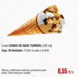Abordo Conos de nata turron oferta
