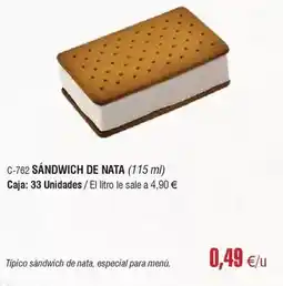Abordo Sandwich de nata oferta
