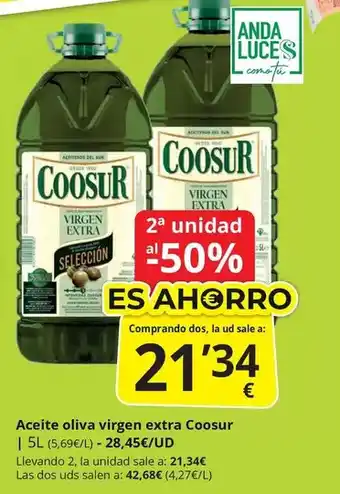 Supermercados MAS Coosur - aceite oliva virgen extra oferta