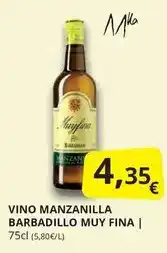 Supermercados MAS Barbadillo - vino manzanilla barbadillo muy fina oferta