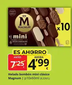 Supermercados MAS Ace - helado bombón mini clasico magnum oferta