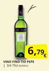 Supermercados MAS Tío pepe - vino fino oferta