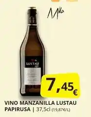 Supermercados MAS Lustau - vino manzanilla oferta