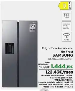 El Corte Inglés SAMSUNG Frigorífico Americano No Frost oferta