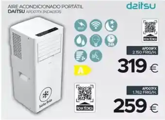 Tien 21 DAITSU Aire acondicionado portátil apd07fx 3nda03015 oferta