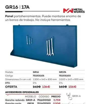 Ferri Redondo - panel portaherramientas oferta