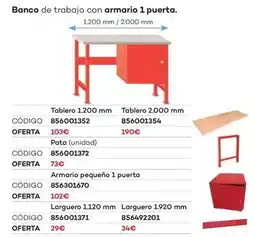 Ferri Banco de trabajo con armario 1 puerta oferta