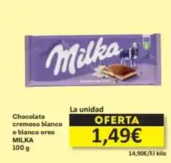 Economy Cash Milka - chocolate cremoso blanco o blanco oreo oferta
