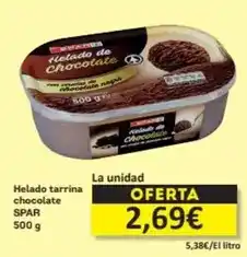Economy Cash Spar - helado tarrina chocolate oferta