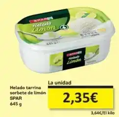 Economy Cash Spar - helado tarrina sorbete de limon oferta