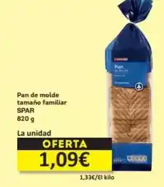 Economy Cash Spar - pan de molde tamano familiar oferta