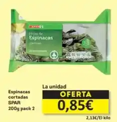 Economy Cash Spar - espinacas cortadas oferta