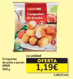 Economy Cash Spar - croquetas de pollo o jamon oferta