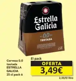Economy Cash Estrella galicia - cerveza 0.0 tostada oferta