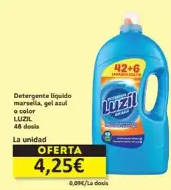 Economy Cash Luzil - detergente liquido marsella, gel azul o color oferta