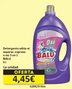 Economy Cash Balu - detergente adios al separar oferta