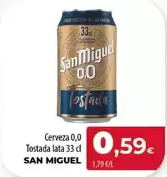 Spar Tenerife San miguel - cerveza 0,0 tostada oferta