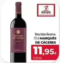 Spar Tenerife Marqués de cáceres - vino tinto reserva oferta