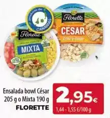 Spar Tenerife Florette - ensalada bowl césar o mixta oferta