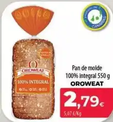Spar La Palma Oroweat - pan de molde 100% integral oferta