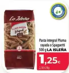 Spar La Palma La isleña - pasta integral pluma rayada o spaguetti oferta