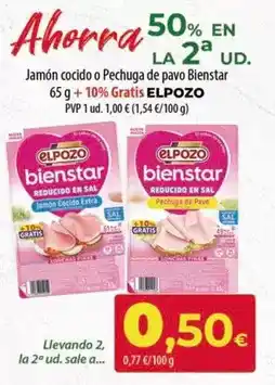 SPAR Lanzarote Elpozo - jamón cocido o pechuga de pavo bienstar oferta