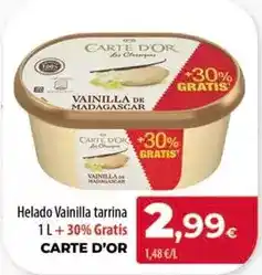 SPAR Lanzarote Carte d'or - helado vainilla tarrina oferta