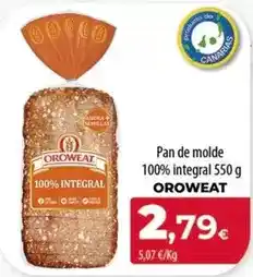 SPAR Lanzarote Oroweat - pan de molde 100% integral oferta