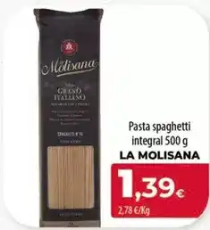 SPAR Lanzarote La molisana - pasta spaghetti integral oferta