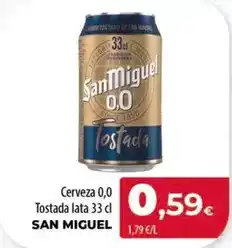 SPAR Lanzarote San miguel - cerveza 0,0 tostada oferta
