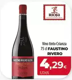 SPAR Lanzarote Faustino rivero - vino tinto crianza oferta