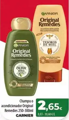 SPAR Lanzarote Garnier - champu o acondicionador original remedies oferta